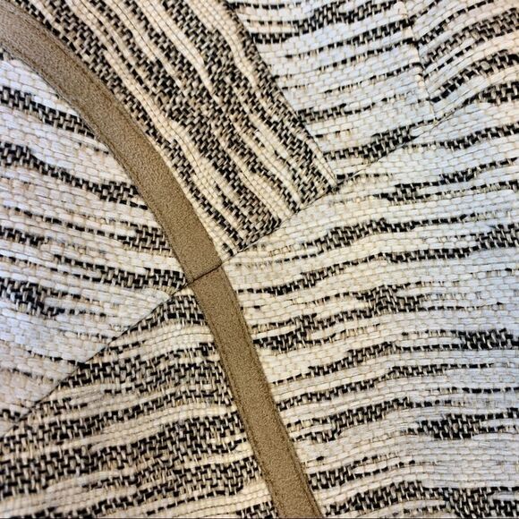 Lafayette 148 beige tan brown cream printed linen pencil skirt Sz 16 - Picture 3 of 10